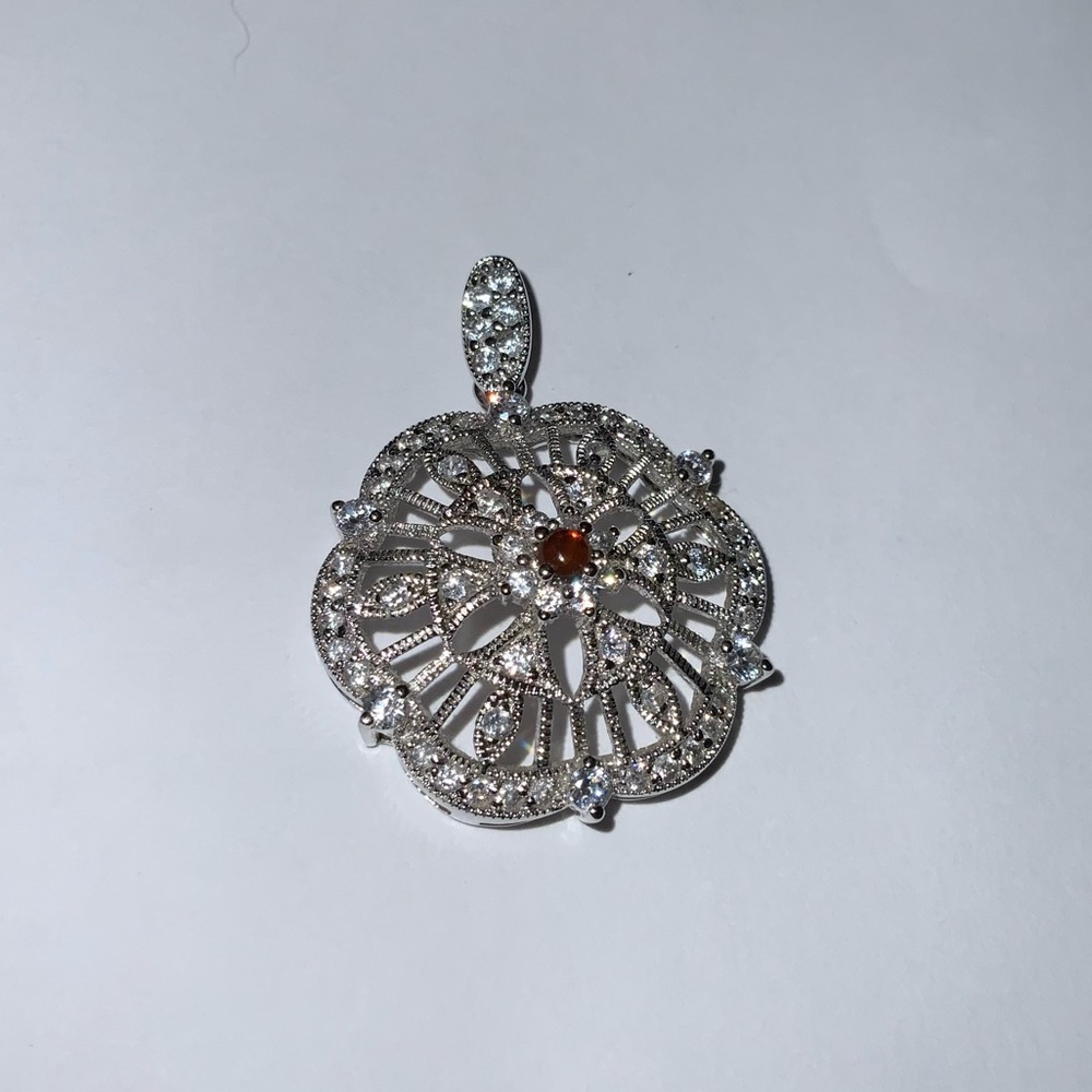Vintage Glam Silver Stars Collection Cz 925 Pendant